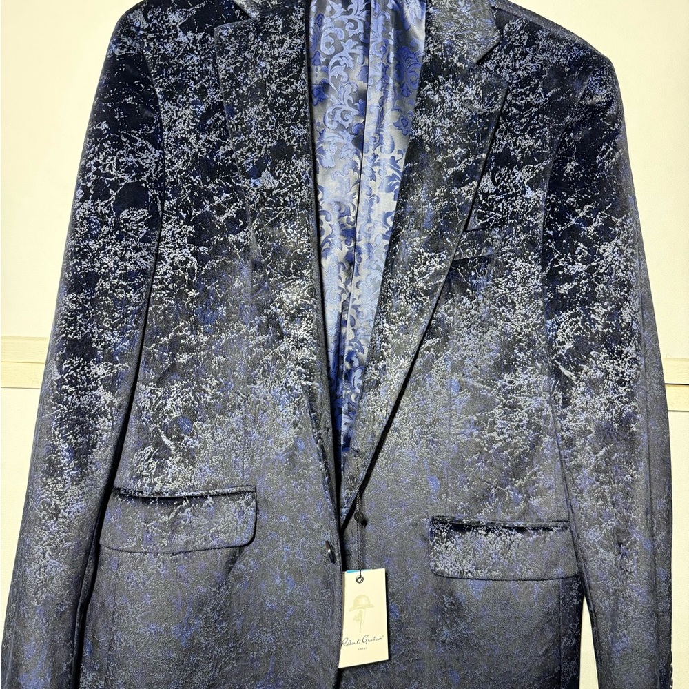 Robert Graham Midnight Blue Textured Blazer
